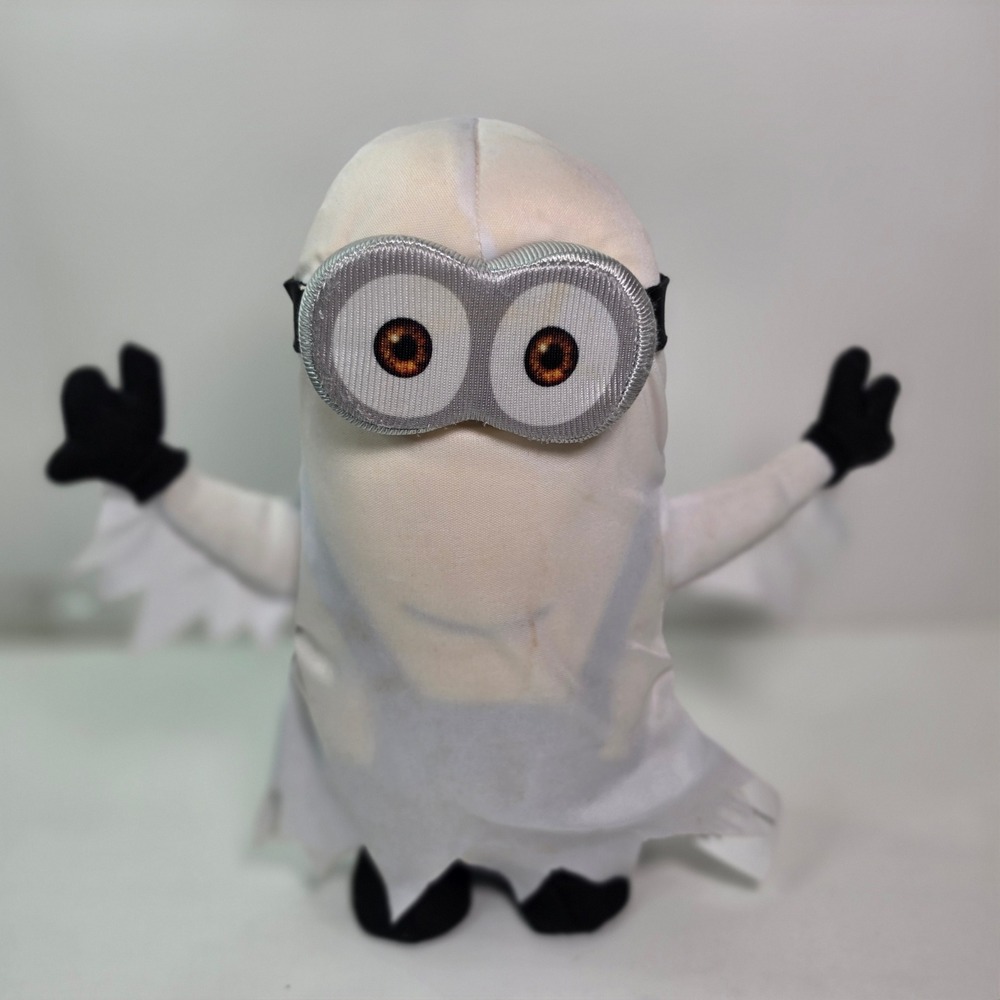 Gemmy Minion Kevin Ghost Plush Halloween Animated Musical Waddler 9" WORKING